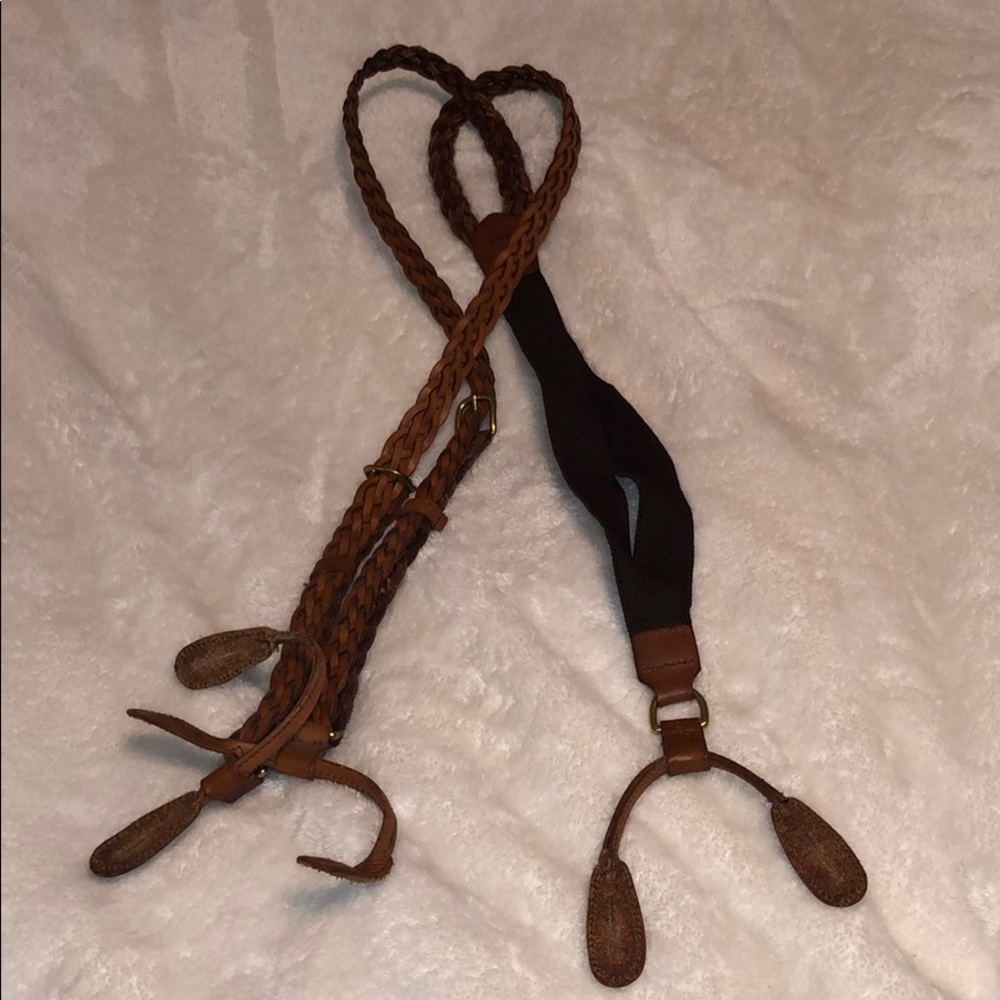 Eddie Bauer leather suspenders
